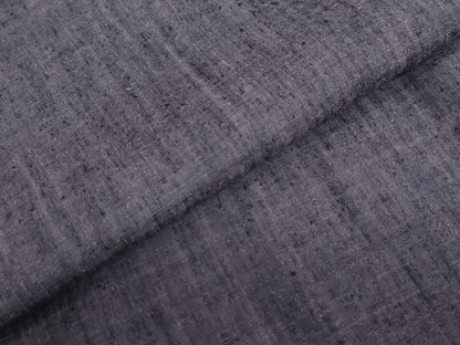 平和屋着物●上質な紬　紫黒色　正絹　逸品　DABC2952ud