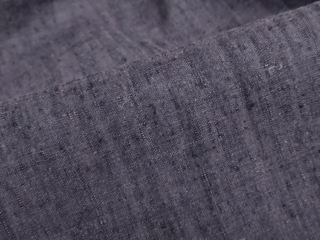 平和屋着物●上質な紬　紫黒色　正絹　逸品　DABC2952ud