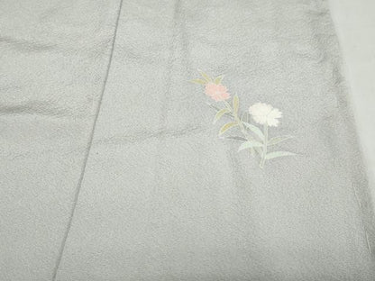 平和屋着物●訪問着　友禅　作家物　草花文　暈し染め　仮絵羽　正絹　逸品　未使用　DABC2956ud