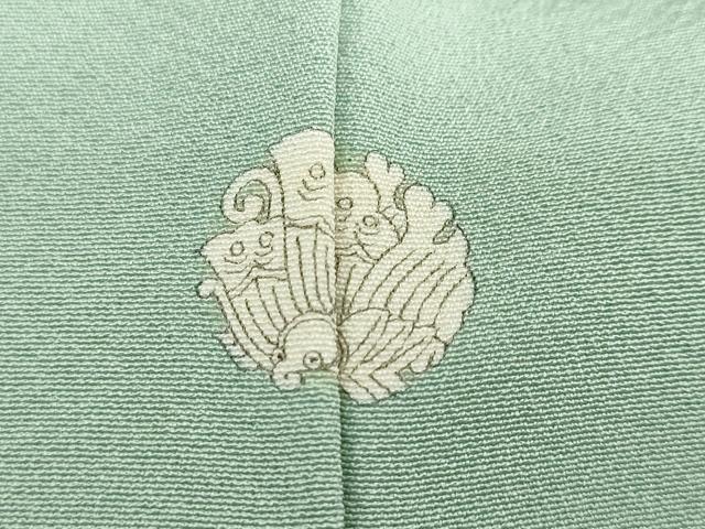平和屋着物●上質な色無地　山葵色　正絹　逸品　未使用　DABC2960ud