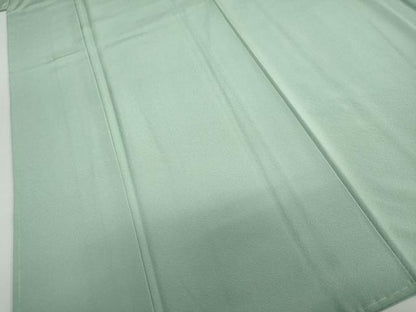 平和屋着物●上質な色無地　山葵色　正絹　逸品　未使用　DABC2960ud