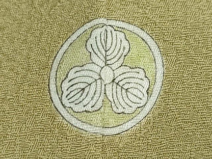 平和屋着物●上質な色無地　霞地紋　根岸色　正絹　逸品　DABC2961ud