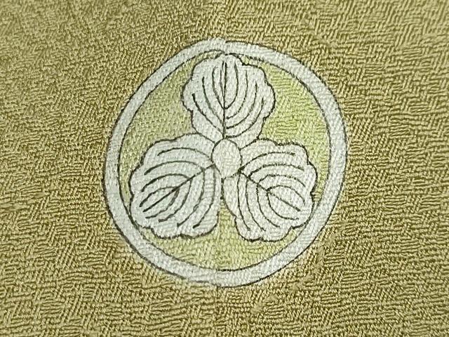 平和屋着物●上質な色無地　霞地紋　根岸色　正絹　逸品　DABC2961ud