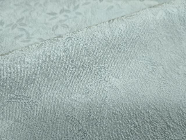 平和屋着物●上質な色無地　枝葉地紋　水浅葱色　正絹　逸品　DABC2963ud