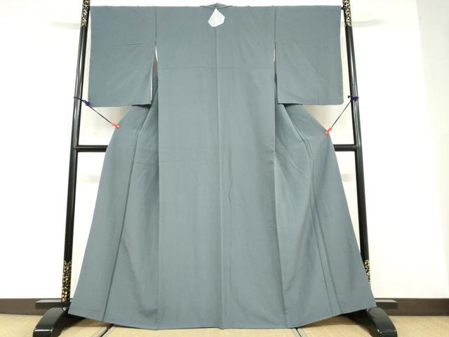 平和屋着物●上質な色無地　錆鼠色　正絹　逸品　DABC2968ud