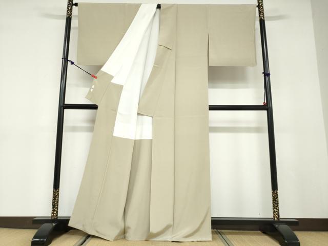 平和屋着物○上質な色無地 油色 正絹 逸品 DABC2970ud