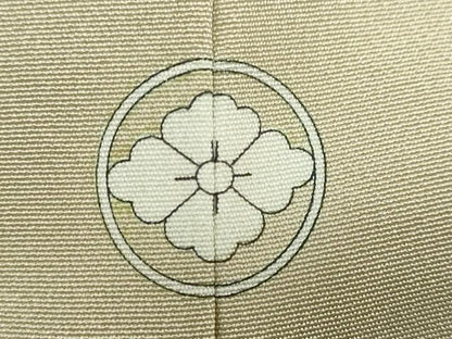 平和屋着物●上質な色無地　油色　正絹　逸品　DABC2970ud