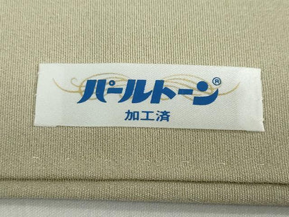平和屋着物●上質な色無地　油色　正絹　逸品　DABC2970ud