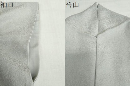 平和屋着物●上質な色無地　霞地紋　灰青色　やまと誂製　正絹　逸品　DABC2974ud