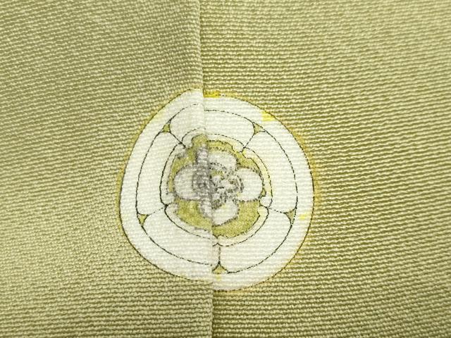平和屋着物●上質な色無地　抹茶色　正絹　逸品　DABC2975ud 平和屋着物○上質な色無地 抹茶色 正絹 逸品 DABC2975ud