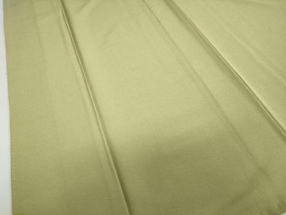 平和屋着物●上質な色無地　抹茶色　正絹　逸品　DABC2975ud