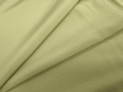 平和屋着物●上質な色無地　抹茶色　正絹　逸品　DABC2975ud