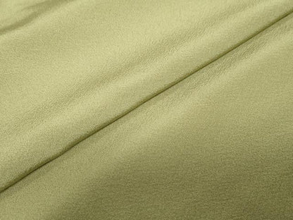 平和屋着物●上質な色無地　抹茶色　正絹　逸品　DABC2975ud