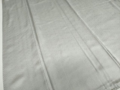 平和屋着物●上質な色無地　紗綾型地紋　銀鼠色　正絹　逸品　DABC2976ud