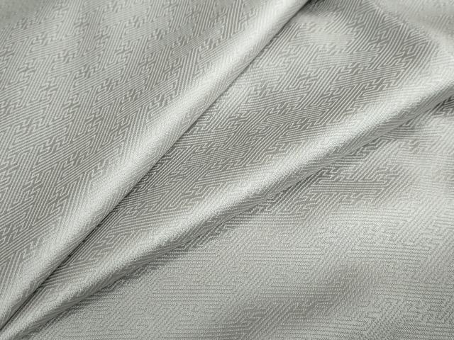平和屋着物●上質な色無地　紗綾型地紋　銀鼠色　正絹　逸品　DABC2976ud