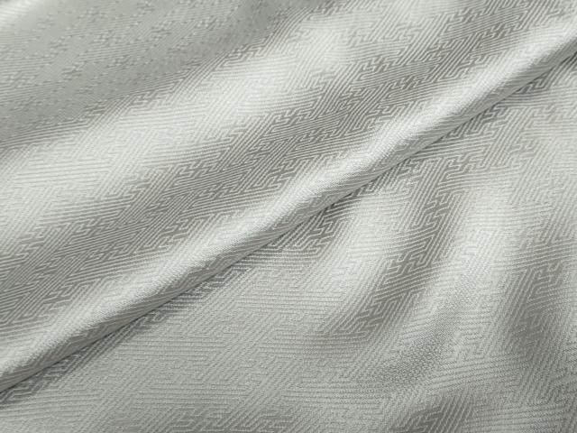 平和屋着物●上質な色無地　紗綾型地紋　銀鼠色　正絹　逸品　DABC2976ud