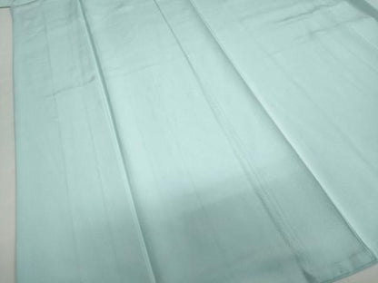 平和屋着物●上質な色無地　水色　正絹　逸品　DABC2980ud
