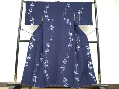平和屋着物●上質な小紋　蔦の葉文　やまと誂製　正絹　逸品　DABC2993ud