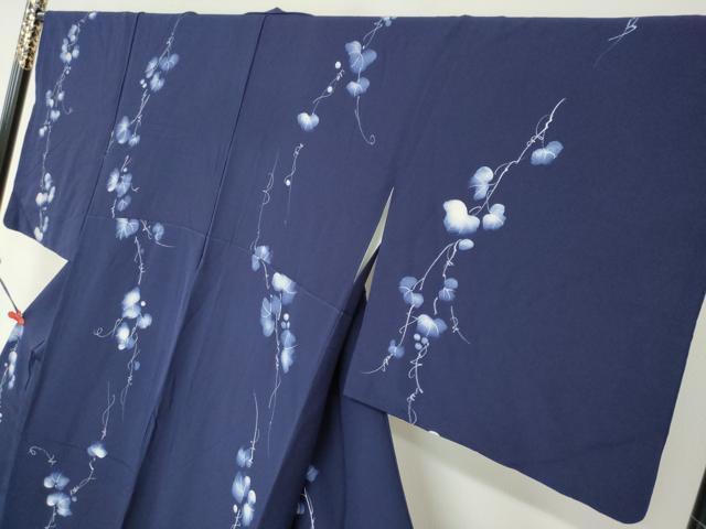 平和屋着物●上質な小紋　蔦の葉文　やまと誂製　正絹　逸品　DABC2993ud 平和屋着物○上質な小紋 蔦の葉文 やまと誂製 正絹 逸品