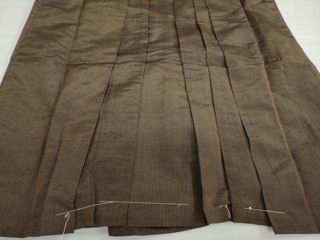 平和屋着物●男性　馬乗り袴　縞　正絹　逸品　DABC2998ud