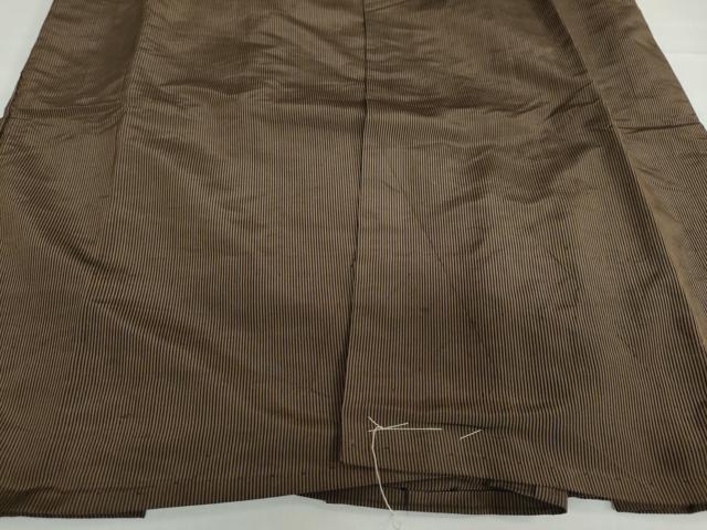平和屋着物●男性　馬乗り袴　縞　正絹　逸品　DABC2998ud