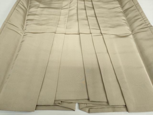 平和屋着物●男性　馬乗り袴　白橡色　正絹　逸品　DABC2999ud