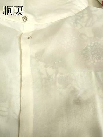 平和屋着物●上質な小紋　型染　枝花文　正絹　逸品　DABC3009az