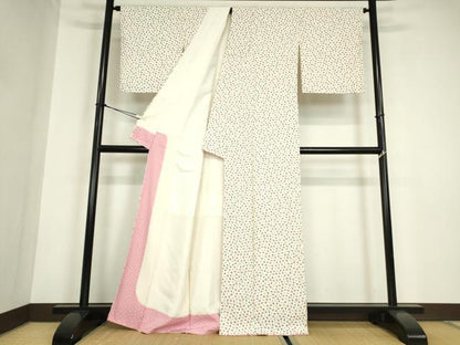 平和屋着物●上質な小紋　小花　酢漿草　正絹　逸品　未使用　DABC3015az