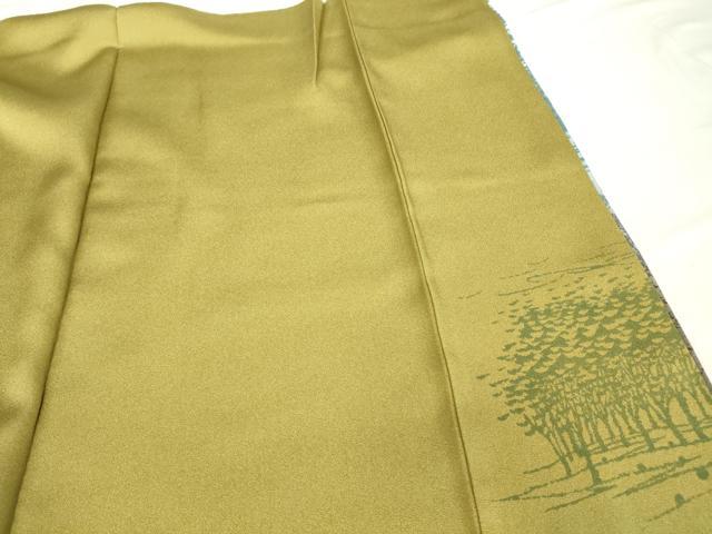 平和屋着物●訪問着　中島博司　樹林文　暈し染め　正絹　逸品　DABC3017az