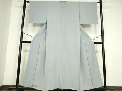 平和屋着物●上質な色無地　秘色色　正絹　逸品　DABC3021az