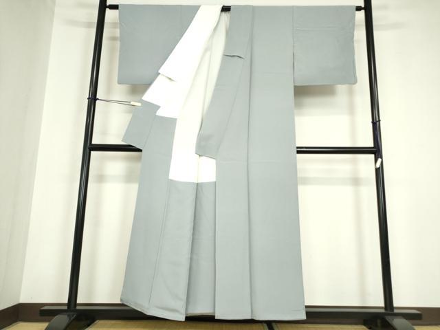 平和屋着物●上質な色無地　秘色色　正絹　逸品　DABC3021az