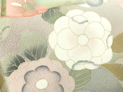 平和屋着物●染色作家　佐藤修平　訪問着　道長花文　暈し染め　金彩　正絹　逸品　未使用　DABC3029az