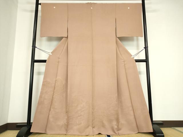 平和屋着物●豪華色留袖　色無地　作家物　東海道名所図　寿光　洒落柿色　正絹　逸品　DABC3030az