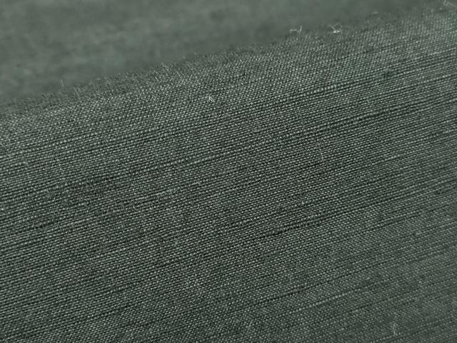 平和屋着物●男性　紬　アンサンブル　長羽織　黒色　正絹　逸品　DABC3033az