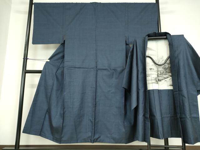 平和屋着物●男性　本場大島紬　アンサンブル　120亀甲　総詰め　正絹　逸品　DABC3034az