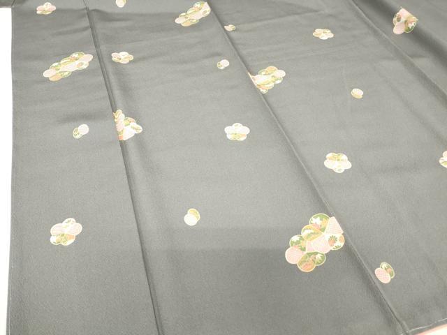 平和屋着物●上質な小紋　舞花文　ロング丈　正絹　逸品　未使用　DABC3044az