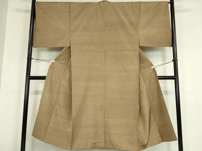 平和屋着物●男性　紬　空五倍子色　キングサイズ　さが美扱い　正絹　逸品　DABC3050az