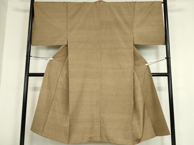 平和屋着物●男性　紬　空五倍子色　キングサイズ　さが美扱い　正絹　逸品　DABC3050az
