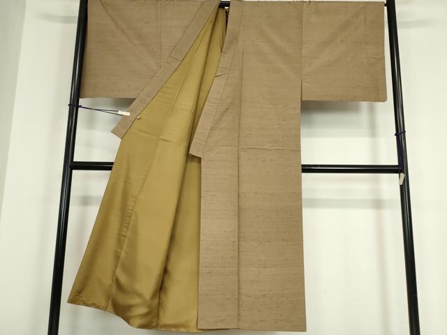 平和屋着物●男性　紬　空五倍子色　キングサイズ　さが美扱い　正絹　逸品　DABC3050az