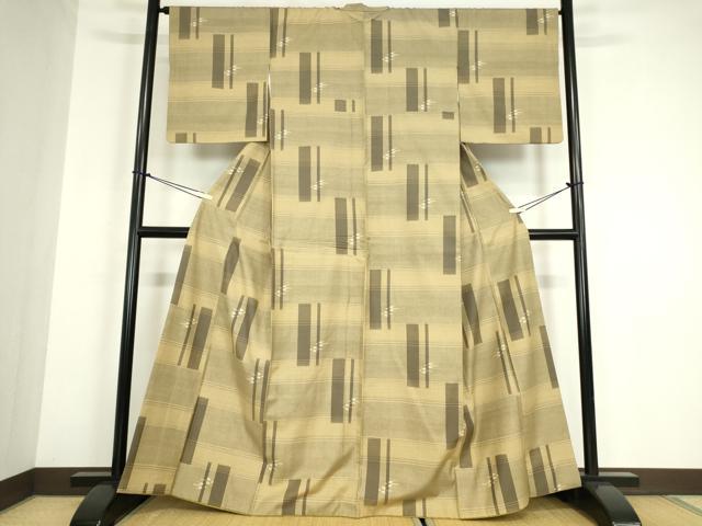 平和屋着物●上質な紬　燕絣　正絹　逸品　DABC3057az