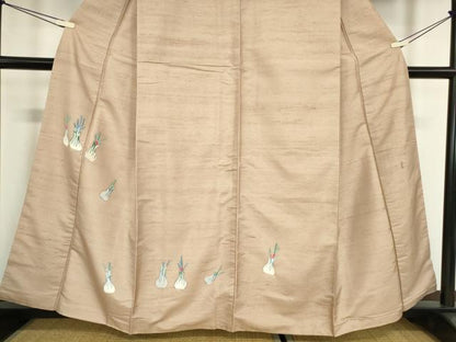 平和屋着物●訪問着　白山紬　友禅　作家物　成物　正絹　逸品　DABC3060az