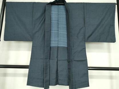 平和屋着物●男性　本場大島紬　アンサンブル　長羽織　100亀甲　総詰め　正絹　逸品　DABC3064az