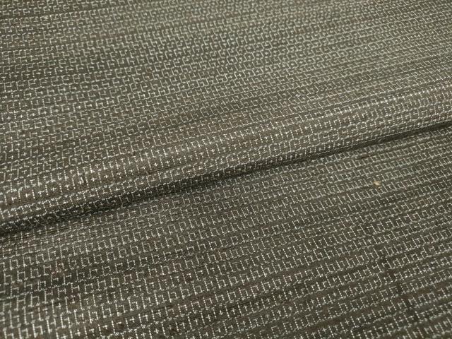 平和屋着物●男性　紬　アンサンブル　80亀甲　正絹　逸品　DABC3065az