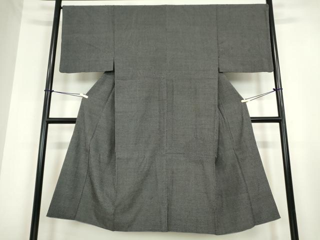 平和屋着物●男性　本塩沢　アンサンブル　長羽織　110亀甲　総詰め　酒井織物謹製　証紙付き　正絹　逸品　DABC3067az
