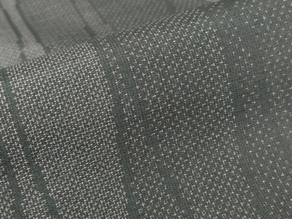 平和屋着物●上質な紬　立涌文　黒地　正絹　逸品　DABC3074az