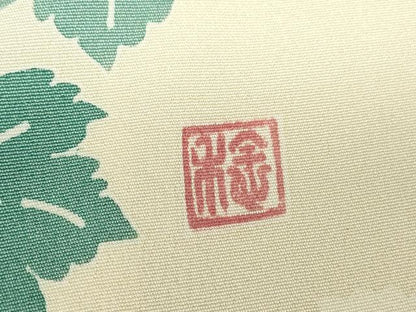 平和屋着物●訪問着　友禅　作家物　蔦の葉文　正絹　逸品　DABC3187az