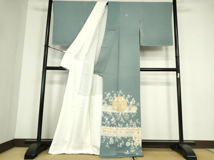 平和屋着物●豪華色留袖　正倉院花文　金彩　やまと金ラベル　正絹　逸品　未使用　DABC3189az