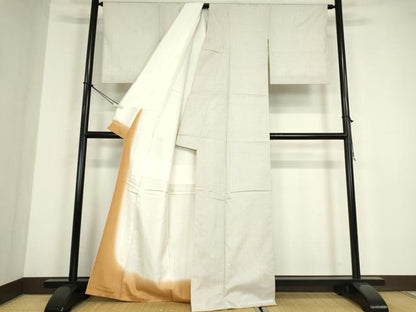 平和屋着物●本場大島紬　白大島　7マルキ　絣文様　正絹　逸品　DABC3191az