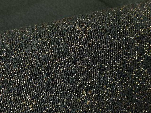 平和屋着物●豪華振袖　道長霞文　黒地　金糸　正絹　逸品　DABC3193az
