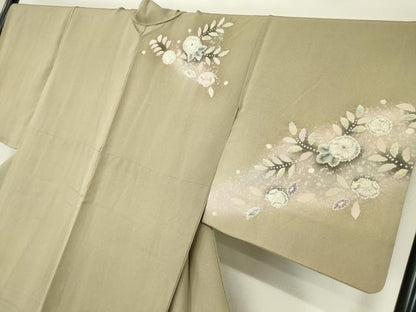 平和屋着物●訪問着　作家物　絞り　辻が花　暈し染め　ロング丈　正絹　逸品　DABC3197az
